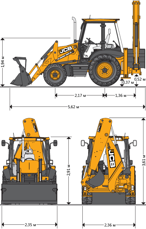 ������ �����������-���������� JCB 3CX � ��������